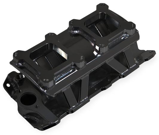 INTAKE MANIFOLD,SBC,4150 X 2,FAB,BLACK