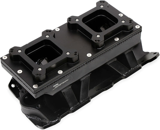 INTAKE MANIFOLD,SBC,4150 X 2,FAB,BLACK