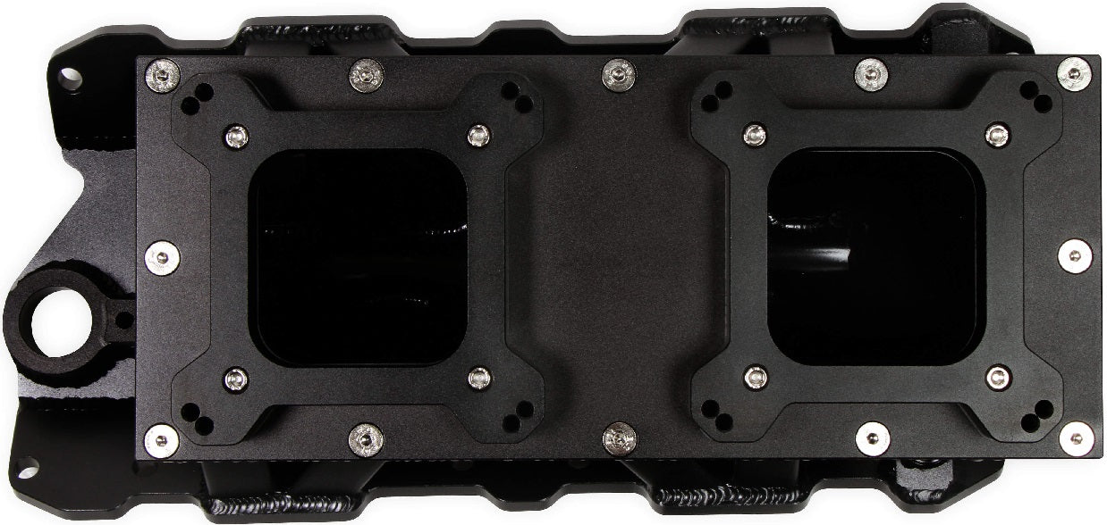 INTAKE MANIFOLD,SBC,4150 X 2,FAB,BLACK
