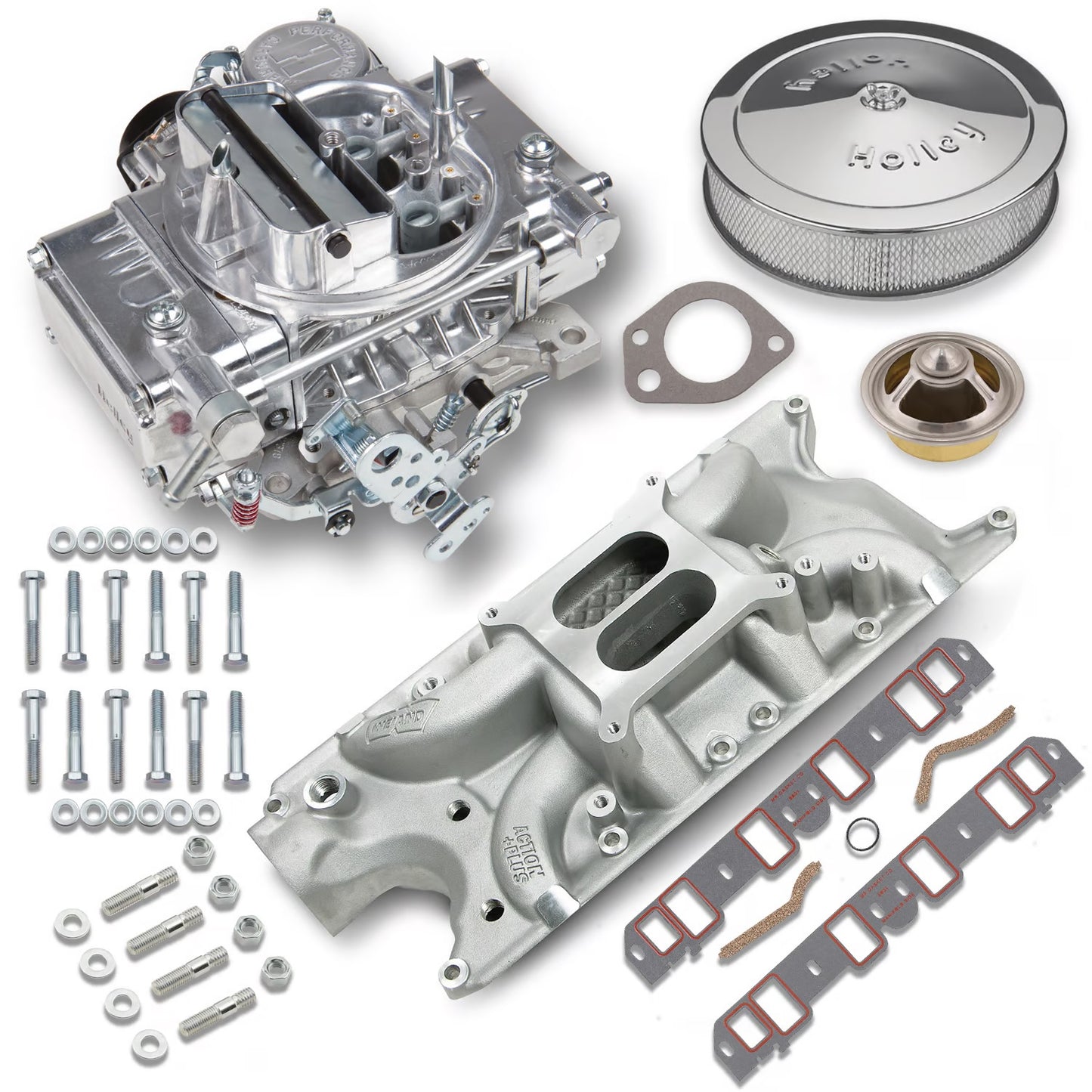 CARBURETOR & MANIFOLD KIT,600,SBF,HOLLEY STREET WARRIOR