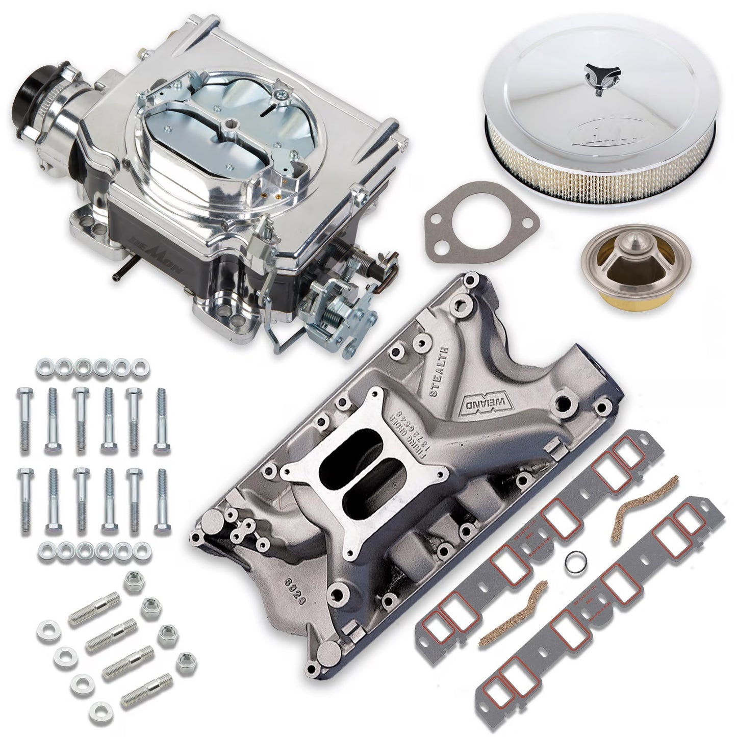 CARBURETOR & MANIFOLD KIT,625,FORD 351W,HOLLEY STREET DEMON