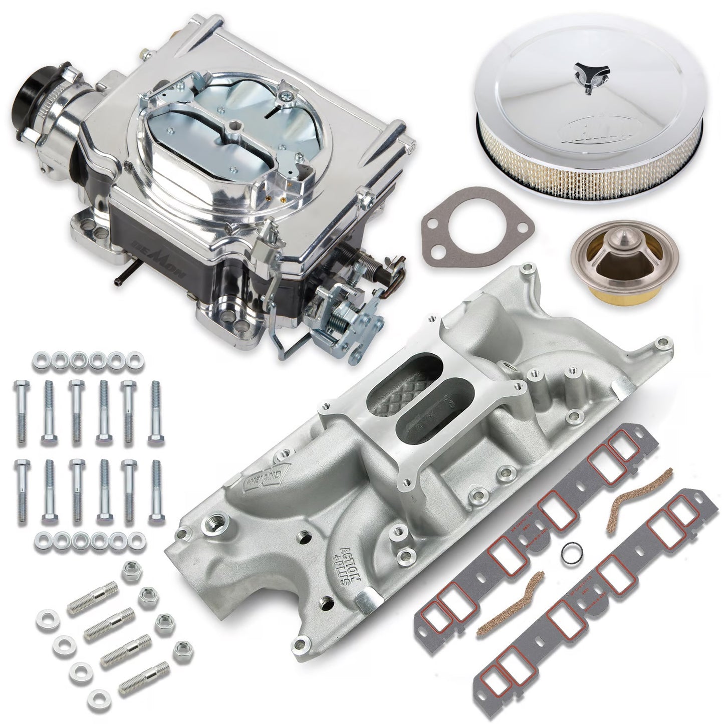 CARBURETOR & MANIFOLD KIT,750,SBF,HOLLEY STREET DEMON