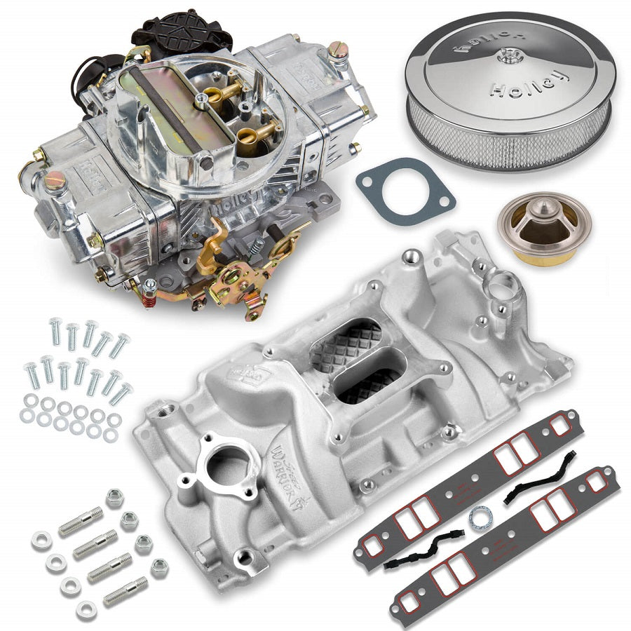 CARBURETOR & MANIFOLD KIT,770,SBC,HOLLEY STREET AVENGER