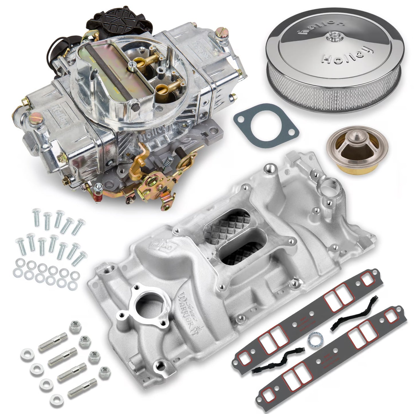 CARBURETOR & MANIFOLD KIT,670,SBC,HOLLEY STREET AVENGER