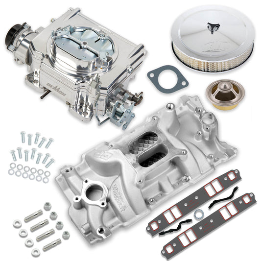 CARBURETOR & MANIFOLD KIT,750,SBC,HOLLEY STREET DEMON