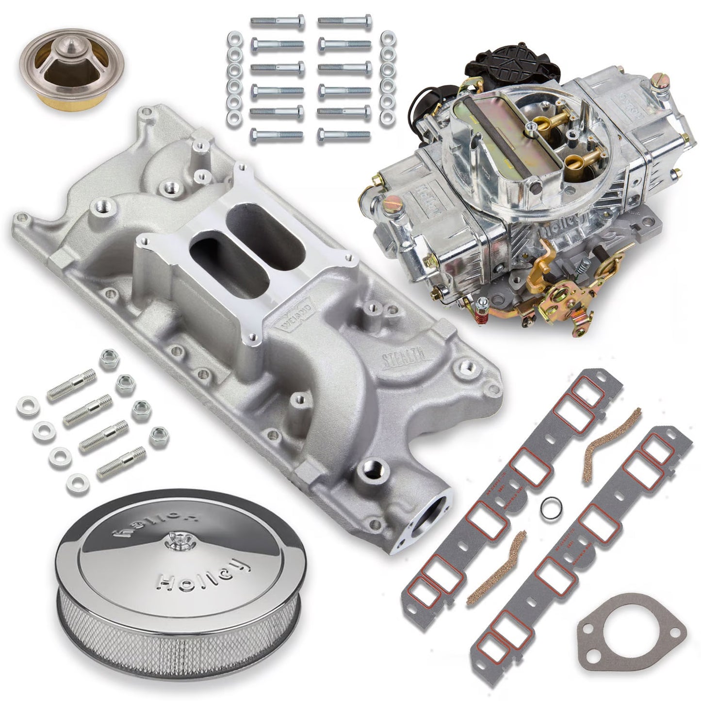 CARBURETOR & MANIFOLD KIT,570,SBF,HOLLEY STREET AVENGER