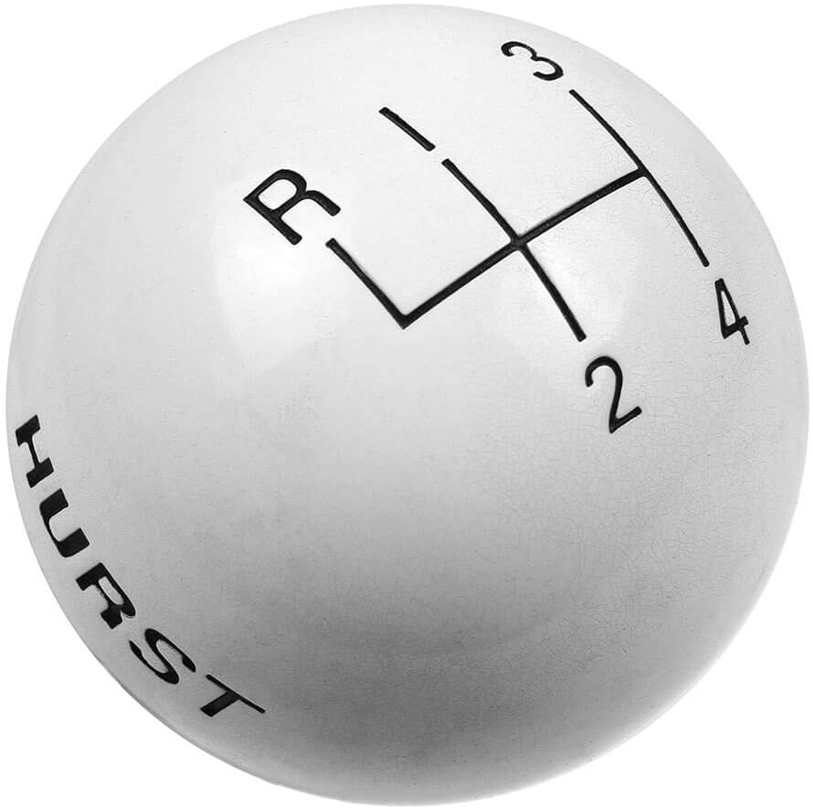 SHIFT KNOB,3/8-16,4 SPD PATTERN,WHITE