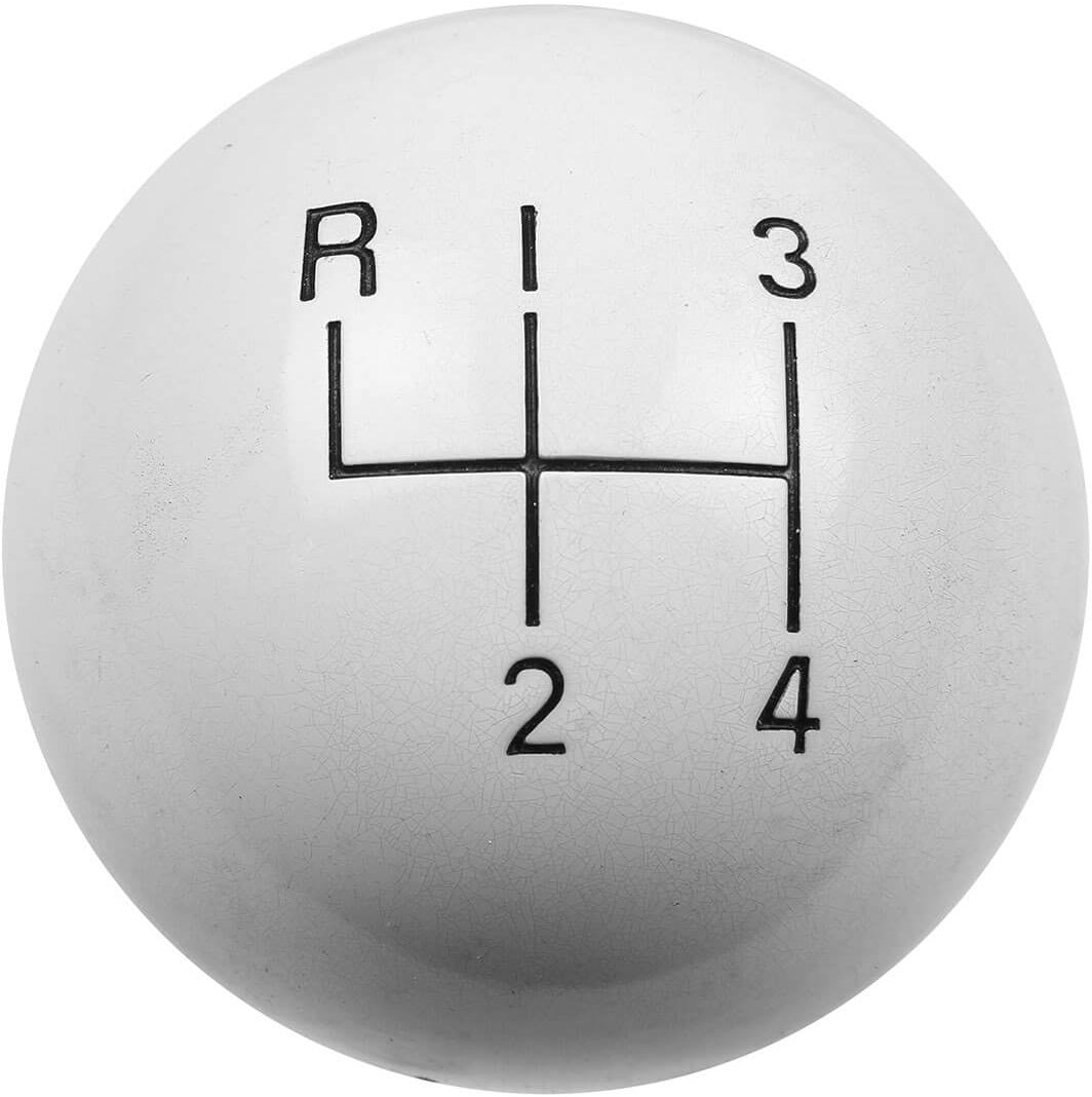 SHIFT KNOB,3/8-16,4 SPD PATTERN,WHITE
