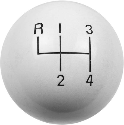 SHIFT KNOB,3/8-16,4 SPD PATTERN,WHITE