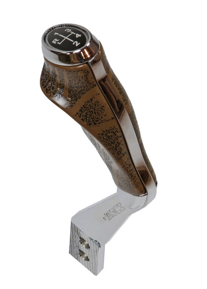 PISTOL GRIP SHIFT HANDLE,MOPAR,71-74 B-BODY,70-74 E-BODY,& 2 BLT HURST,WOOD GRAI