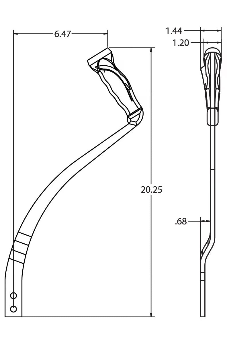 PISTOL GRIP SHIFTER STICK,MOPAR,68-70 B-BODY,W/O CENTER CONSOLE