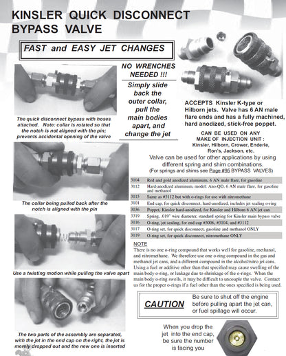 MAIN BYPASS VALVE,Q/D,-6 AN MALE