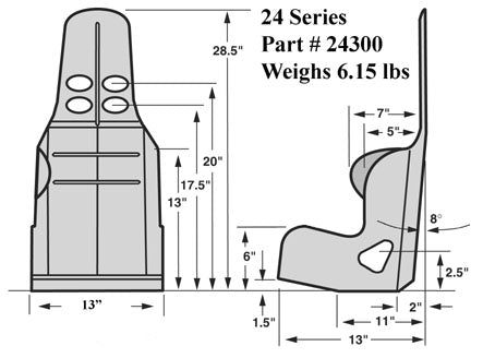 CHILD QUARTER MIDGET SEAT ONLY,13"