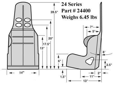 CHILD QUARTER MIDGET SEAT ONLY,14"