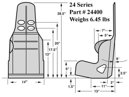 CHILD QUARTER MIDGET SEAT ONLY,14"