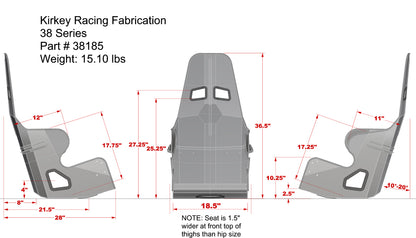 STANDARD SEAT ONLY,10-20 DEGREE,18.5"