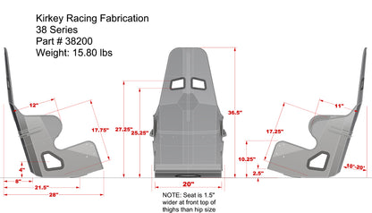 STANDARD SEAT ONLY,10-20 DEGREE,20"