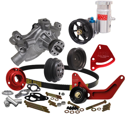 SERPENTINE SBC CRATE KIT W/IDLER&TANK,B