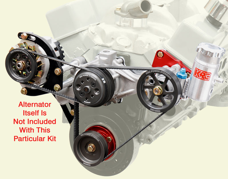 SBC SERPENTINE KIT,HEAD MOUNT POWER STEERING,15%,DELCO MOUNT