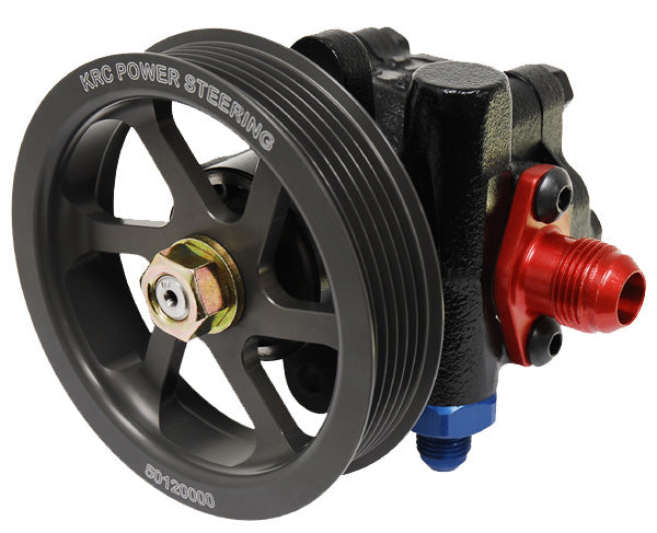 PS PUMP W/PULLEY,SERPENTINE,STEEL