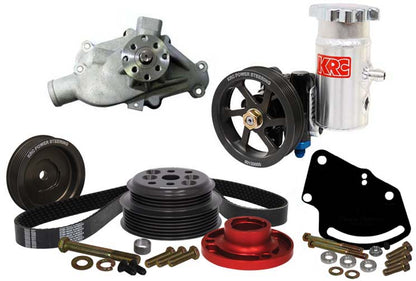 SBC SERPENTINE KIT,HEAD MOUNT POWER STEERING,0%,1:1