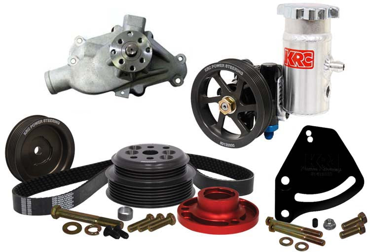 SBC SERPENTINE KIT,BLOCK MOUNT POWER STEERING,0%,1:1