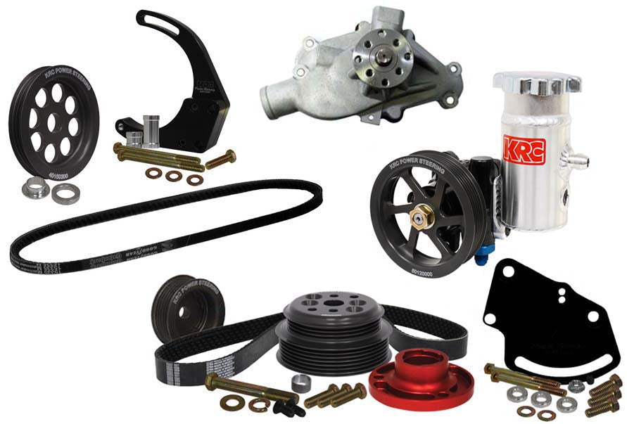 SBC SERPENTINE KIT,HEAD MOUNT POWER STEERING,30%,DENSO MOUNT