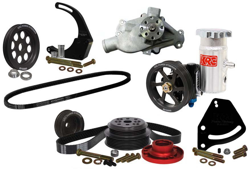 SBC SERPENTINE KIT,BLOCK MOUNT POWER STEERING,30%,DENSO MOUNT