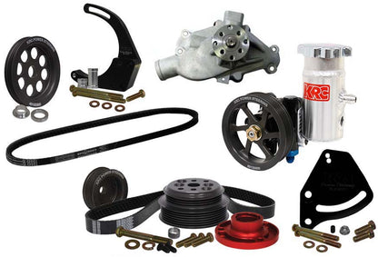 SBC SERPENTINE KIT,BLOCK MOUNT POWER STEERING,30%,DENSO MOUNT
