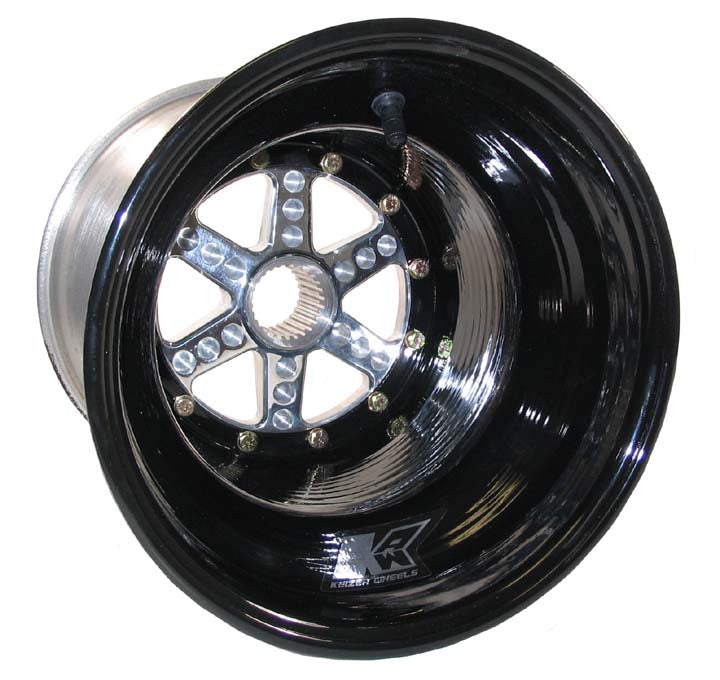 ALUMINUM WHEEL,BLACK,27 SPLINE,10x9",5"