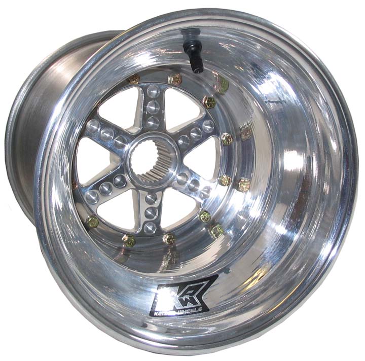 ALUMINUM WHEEL,POLISH,27 SPLINE,10x9",5"