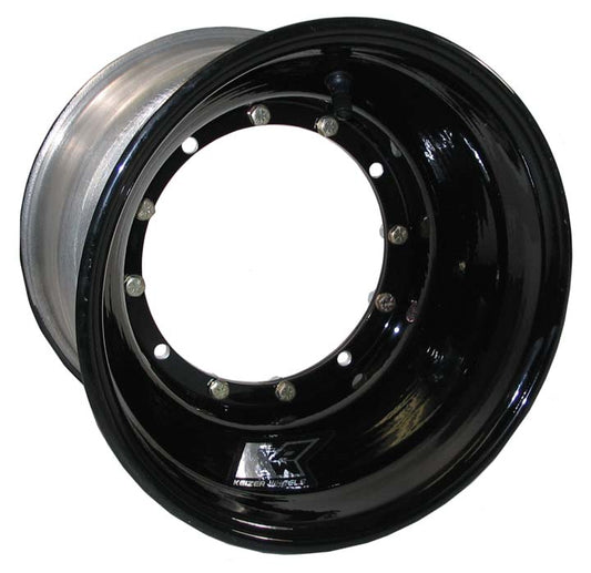 ALUMINUM WHEEL,BLACK,12 BOLT,10x9",4"