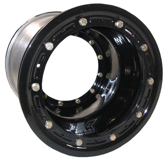 ALUMINUM WHEEL,BLACK,12 BOLT,10x9",5",BEADLOCK