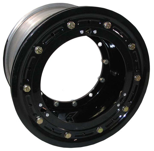 ALUMINUM WHEEL,BLACK,10x11",6",BL,W/COVER