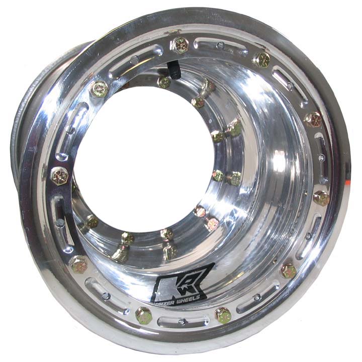 ALUMINUM WHEEL,POLISH,12 BOLT,10x14",6",BEADLOCK