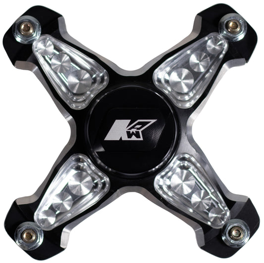 MICRO FRONT HUB,2 TONE,4-SPOKE,4-PIN,WITH BEARINGS,ROTOR ADAPTER