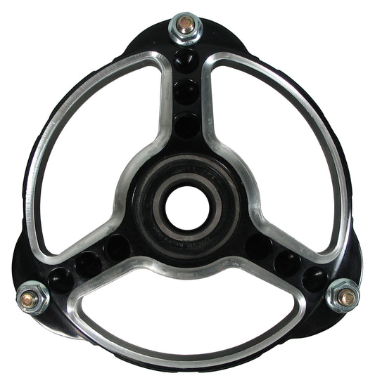 MICRO FRONT HUB,BLACK,3-SPOKE,3-PIN,W/BEARINGS