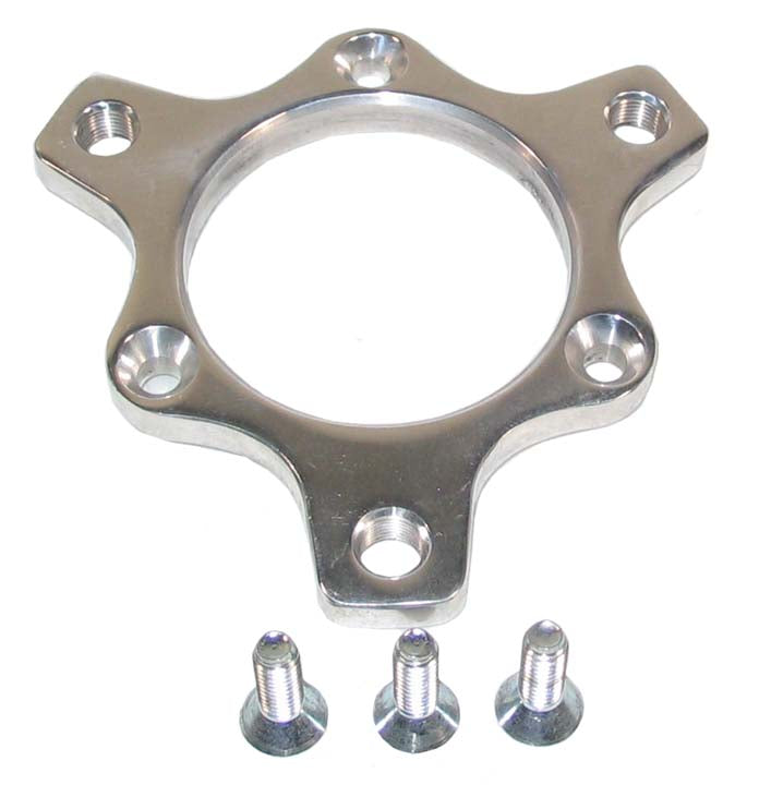 FRONT ROTOR ADAPTER,POLISH,SPRINT,W/BOLTS