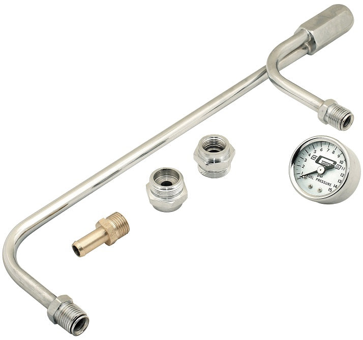 DUAL LINE,3/8",4150,9 5/16"C-C,CHROME,W/GAUGE