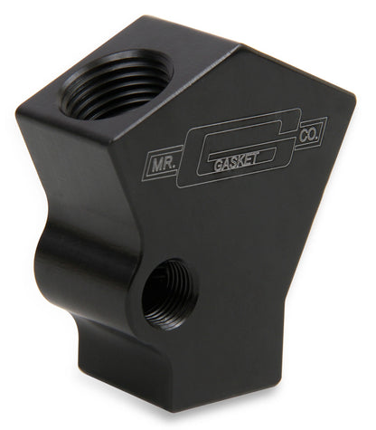 Y-BLOCK,ALUMINUM FUEL BLOCK,1/8" NPT,TAPPED HOLE
