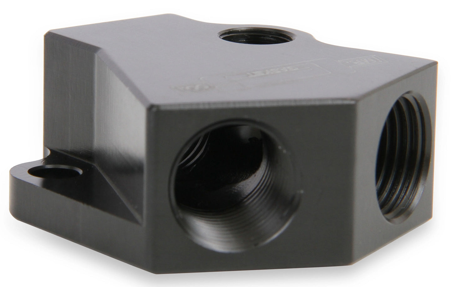 Y-BLOCK,ALUMINUM FUEL BLOCK,1/8" NPT,TAPPED HOLE