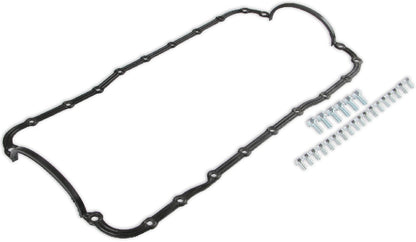 OIL PAN GASKET,SBF,62-95,1 PC,W/BOLT KIT