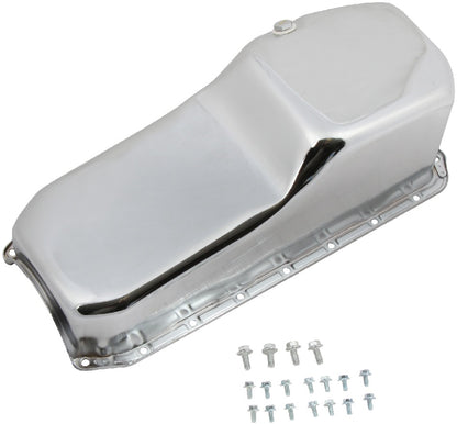 OIL PAN,SBC,65-79,CHROME