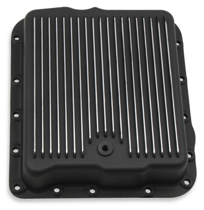 TRANS PAN GM 700R4 BLACK ALUMINUM