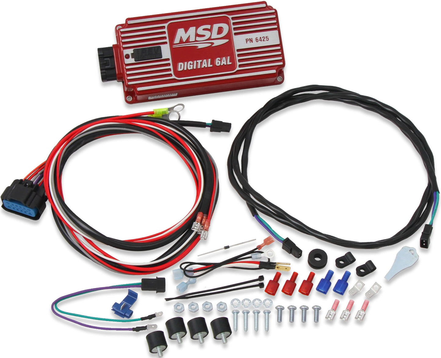 MSD IGNITION BOX,DISTRIBUTOR,WIRE,COIL SET,PRO BILLET,DIGITAL 6AL,FORD 289/302W