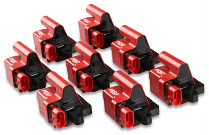 COILS,99-09 GM L-SERIES TRUCK ENGINE,12558693/19355500 REPLACEMENT,RED,8-PACK