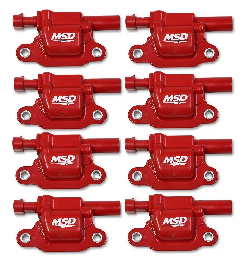 COILS,RED,SQUARE,'14 & UP GM V8,8-PK