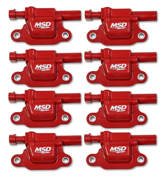 COILS,RED,SQUARE,'14 & UP GM V8,8-PK