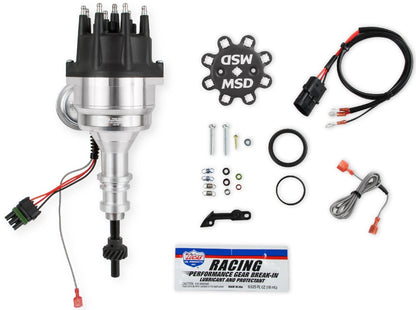 DISTRIBUTOR,SBF 289/302,READY-TO-RUN,BLACK CAP,IRON GEAR