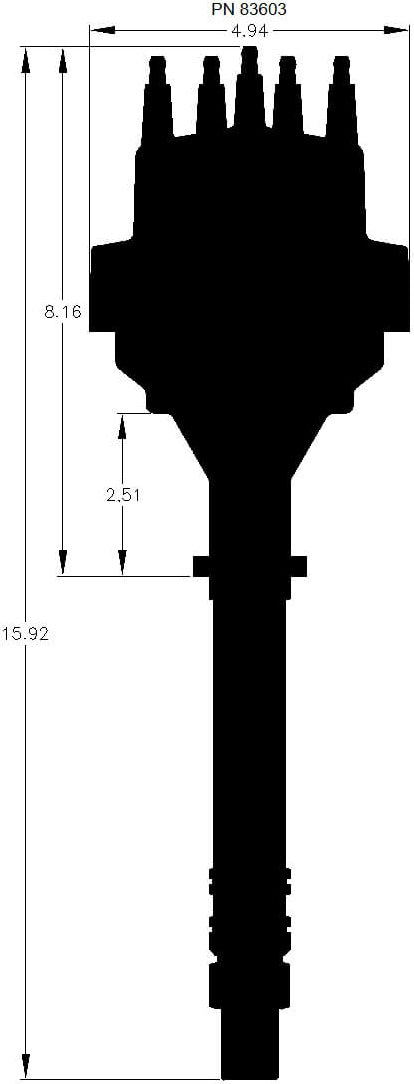 DISTRIBUTOR,READY-TO-RUN,CHEVY V-8,BLACK